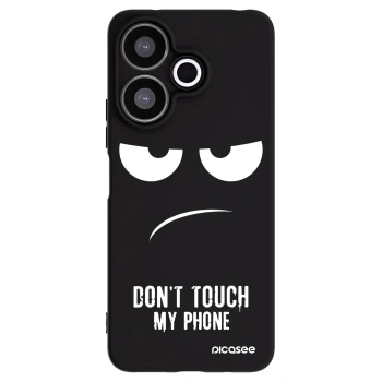 Picasee silikonowe czarne etui na Xiaomi Redmi 13 4G - Don't Touch My Phone