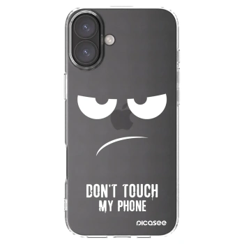 Picasee silikonowe przeźroczyste etui na Apple iPhone 16 Plus - Don't Touch My Phone