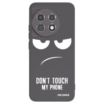 Picasee silikonowe czarne etui na OnePlus 11 5G - Don't Touch My Phone