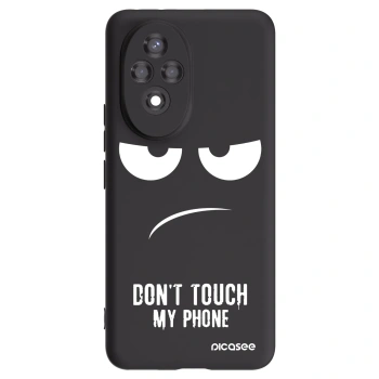 Picasee silikonowe czarne etui na Honor 200 Pro 5G - Don't Touch My Phone