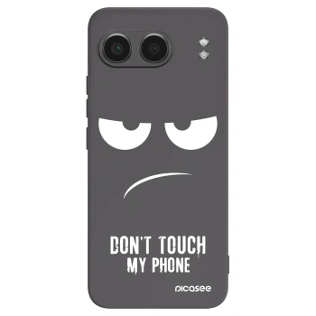 Picasee silikonowe czarne etui na OnePlus Nord 4 - Don't Touch My Phone