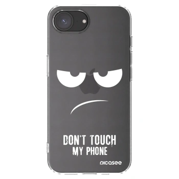 Picasee silikonowe przeźroczyste etui na Apple iPhone 16e - Don't Touch My Phone