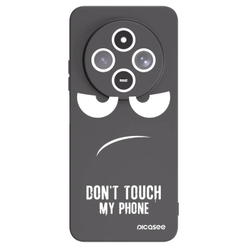 Picasee silikonowe czarne etui na Xiaomi Redmi 14C - Don't Touch My Phone