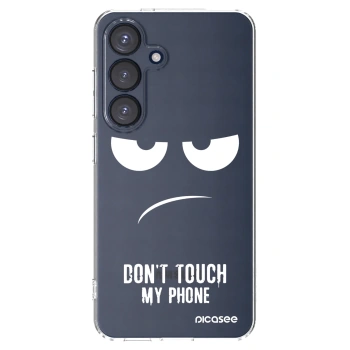 Picasee silikonowe przeźroczyste etui na Samsung Galaxy S25 5G - Don't Touch My Phone