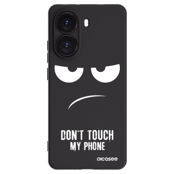 Picasee silikonowe czarne etui na Xiaomi Poco X7 Pro 5G - Don't Touch My Phone