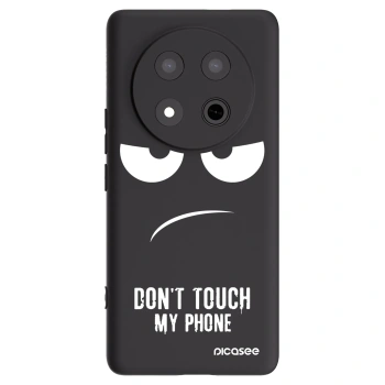 Picasee silikonowe czarne etui na Honor Magic7 Lite 5G - Don't Touch My Phone