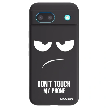 Picasee silikonowe czarne etui na Google Pixel 8 - Don't Touch My Phone