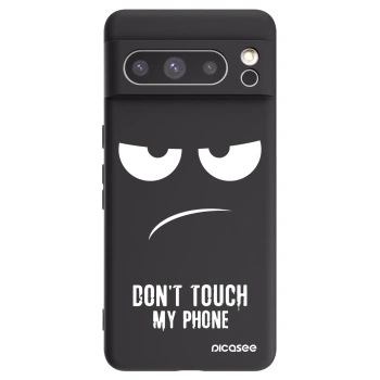 Picasee silikonowe czarne etui na Google Pixel 8 Pro - Don't Touch My Phone