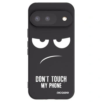 Picasee silikonowe czarne etui na Google Pixel 9 - Don't Touch My Phone
