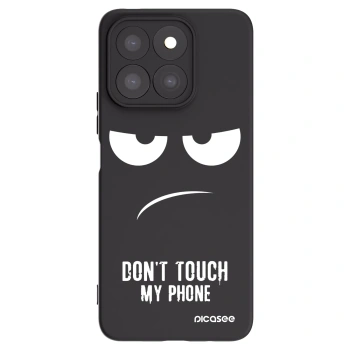 Picasee silikonowe czarne etui na Honor X8c - Don't Touch My Phone