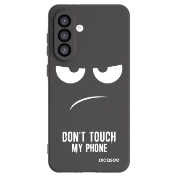 Picasee silikonowe czarne etui na Samsung Galaxy A26 5G A266B - Don't Touch My Phone