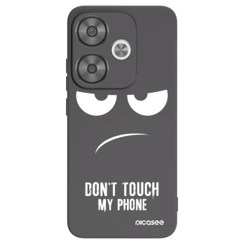 Picasee silikonowe czarne etui na Xiaomi Poco F6 - Don't Touch My Phone