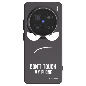 Picasee silikonowe czarne etui na Vivo X200 Pro - Don't Touch My Phone