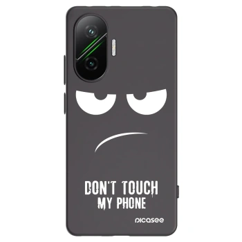Picasee silikonowe czarne etui na Xiaomi Poco F7 Pro 5G - Don't Touch My Phone