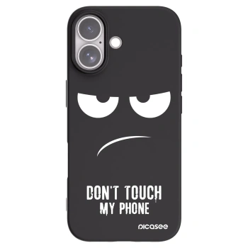 Picasee silikonowe czarne etui na Apple iPhone 17 - Don't Touch My Phone