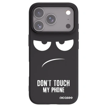 Picasee silikonowe czarne etui na Apple iPhone 17 Pro - Don't Touch My Phone