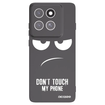 Picasee silikonowe czarne etui na Motorola Edge 60 Pro - Don't Touch My Phone