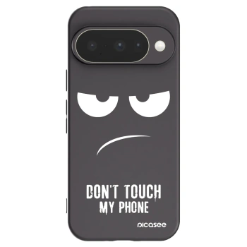 Picasee silikonowe czarne etui na Google Pixel 10 - Don't Touch My Phone