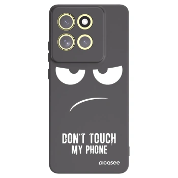 Picasee silikonowe czarne etui na Motorola Moto G86 Power 5G - Don't Touch My Phone