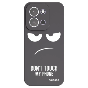 Picasee silikonowe czarne etui na Xiaomi Redmi 15C 5G - Don't Touch My Phone