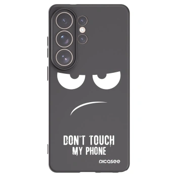 Picasee silikonowe czarne etui na Samsung Galaxy S26 Ultra - Don't Touch My Phone
