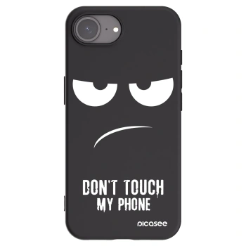 Picasee silikonowe czarne etui na Apple iPhone 17e - Don't Touch My Phone