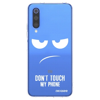 Picasee silikonowe przeźroczyste etui na Xiaomi Mi 9 SE - Don't Touch My Phone