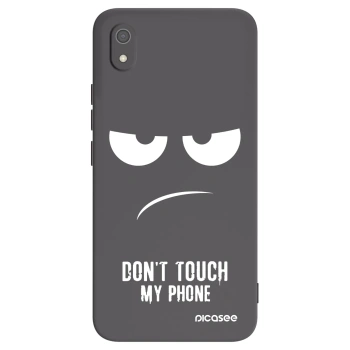 Picasee silikonowe czarne etui na Xiaomi Redmi 7A - Don't Touch My Phone