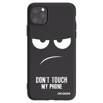 Picasee silikonowe czarne etui na Apple iPhone 11 Pro Max - Don't Touch My Phone