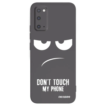 Picasee silikonowe czarne etui na Samsung Galaxy S20 G980F - Don't Touch My Phone