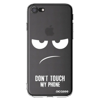 Picasee silikonowe przeźroczyste etui na Apple iPhone SE 2020 - Don't Touch My Phone