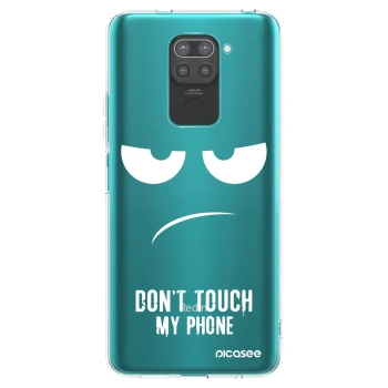 Picasee silikonowe czarne etui na Xiaomi Redmi Note 9 - Don't Touch My Phone