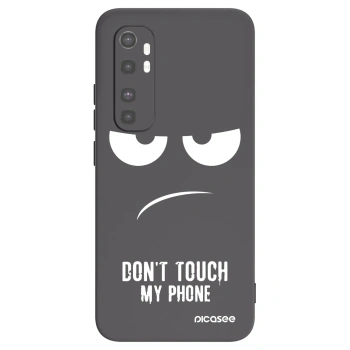 Picasee silikonowe czarne etui na Xiaomi Mi Note 10 Lite - Don't Touch My Phone