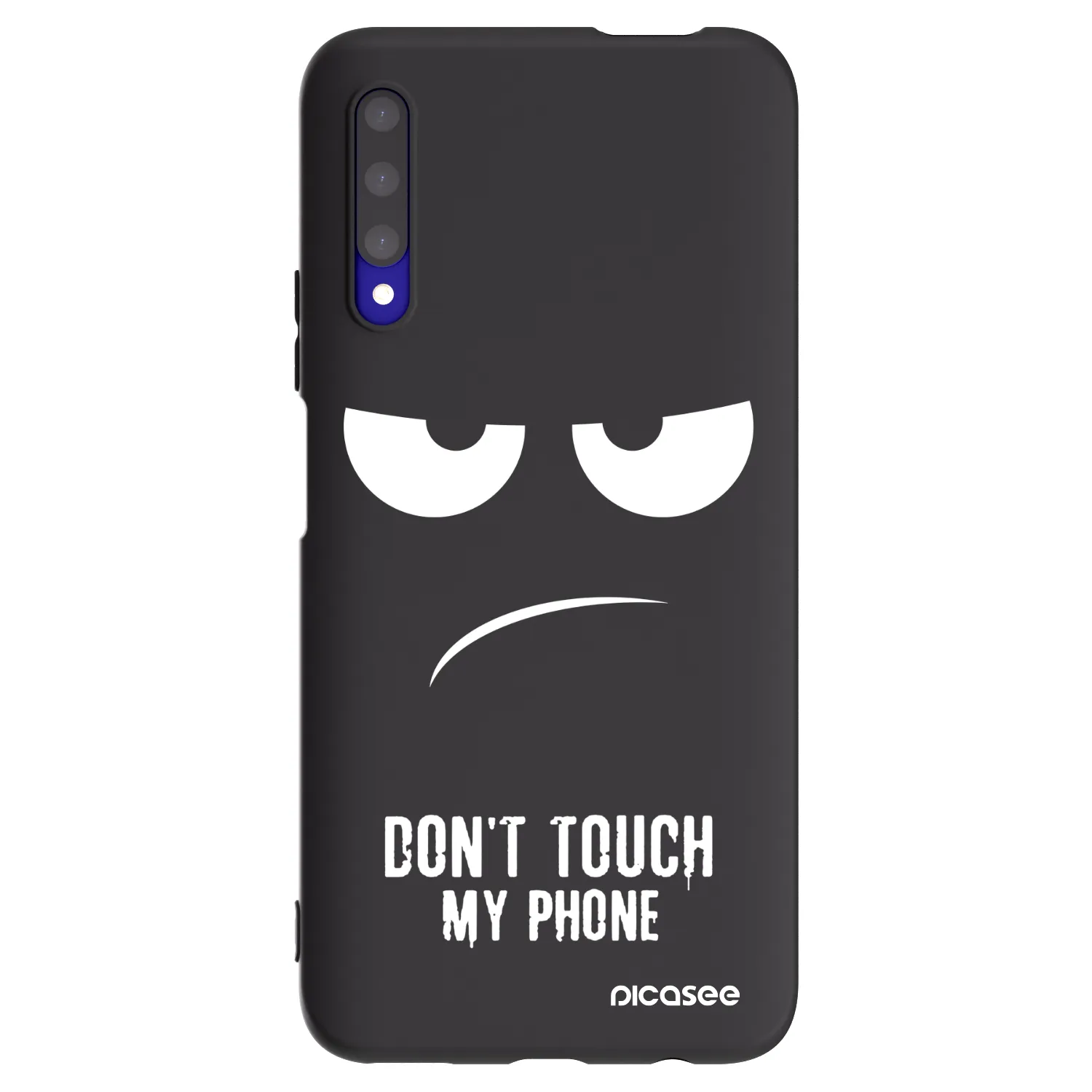 Picasee silikonowe czarne etui na Honor 9X Pro - Don't Touch My Phone
