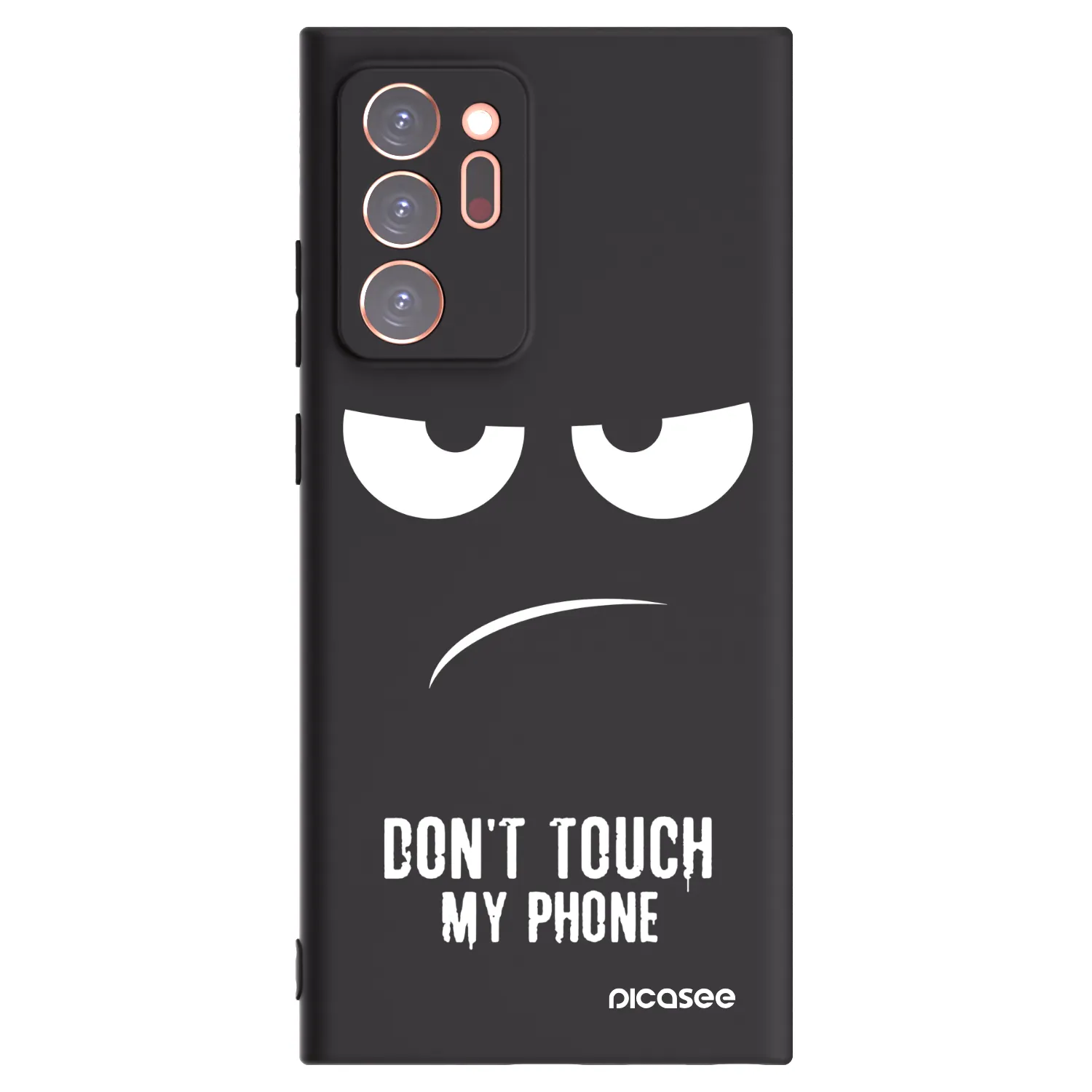 Picasee silikonowe czarne etui na Samsung Galaxy Note 20 Ultra - Don't Touch My Phone