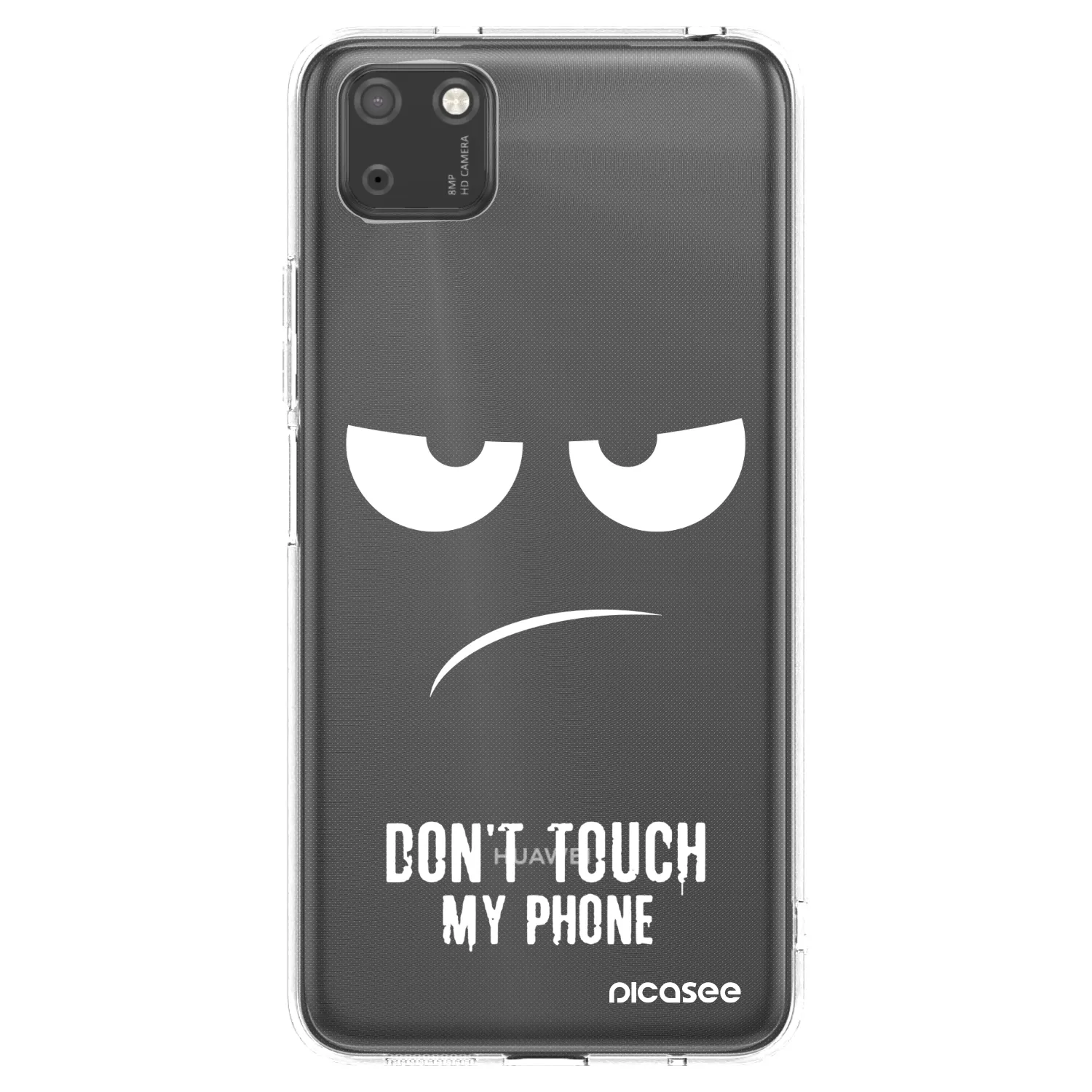 Picasee silikonowe przeźroczyste etui na Huawei Y5P - Don't Touch My Phone