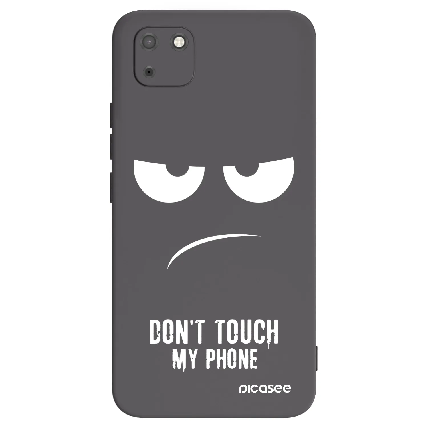 Picasee silikonowe czarne etui na Huawei Y5P - Don't Touch My Phone
