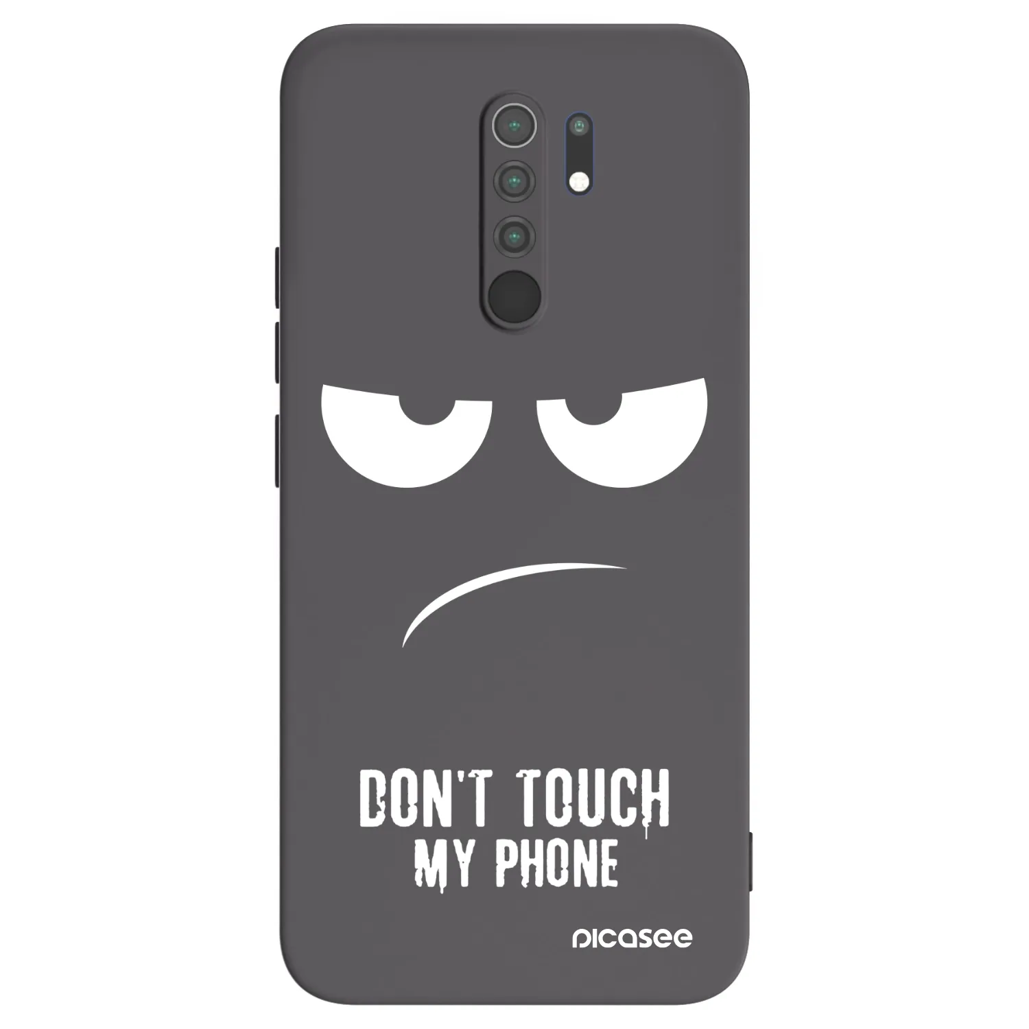 Picasee silikonowe czarne etui na Xiaomi Redmi 9 - Don't Touch My Phone