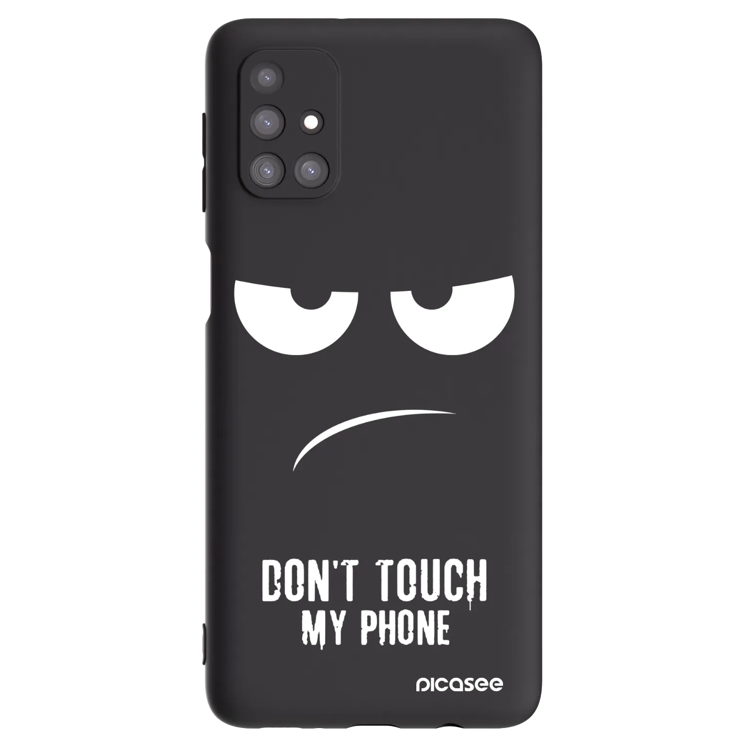 Picasee silikonowe czarne etui na Samsung Galaxy M31s - Don't Touch My Phone
