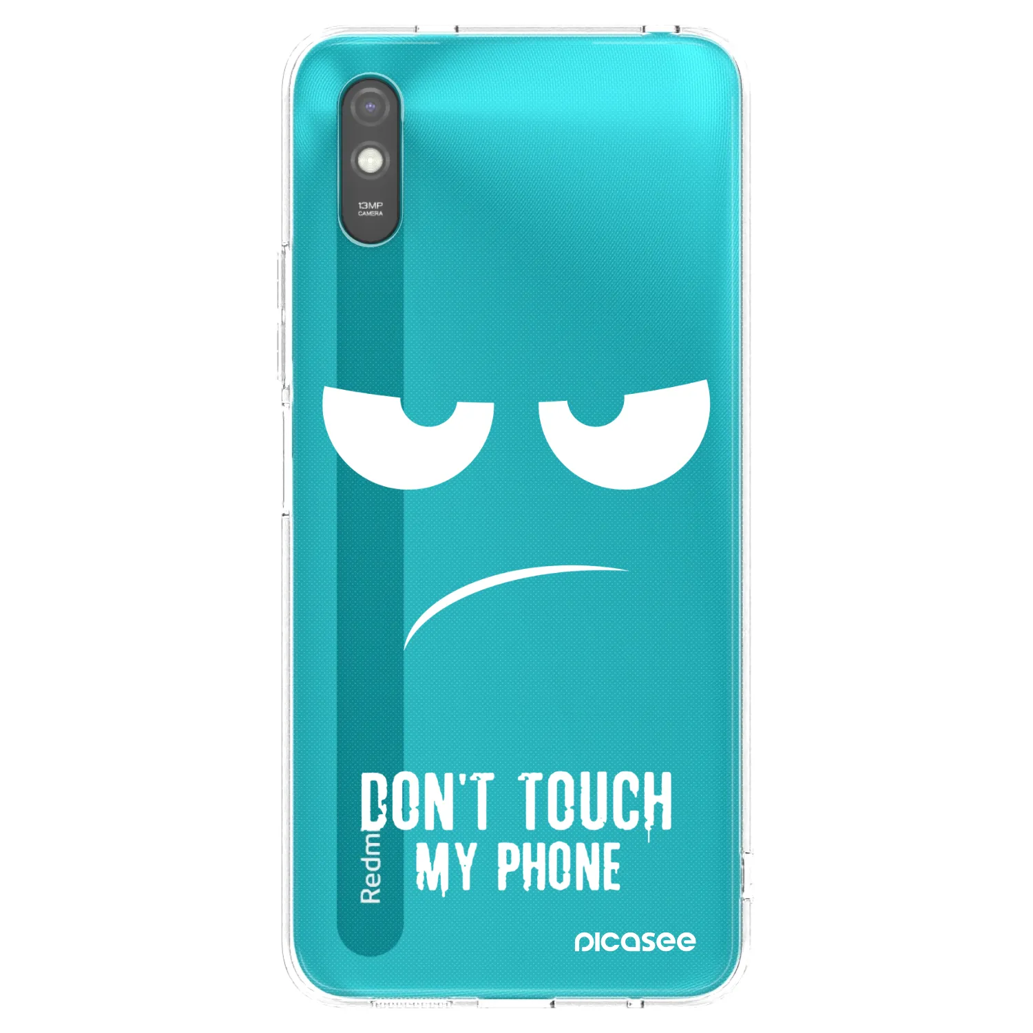 Picasee silikonowe czarne etui na Xiaomi Redmi 9A - Don't Touch My Phone