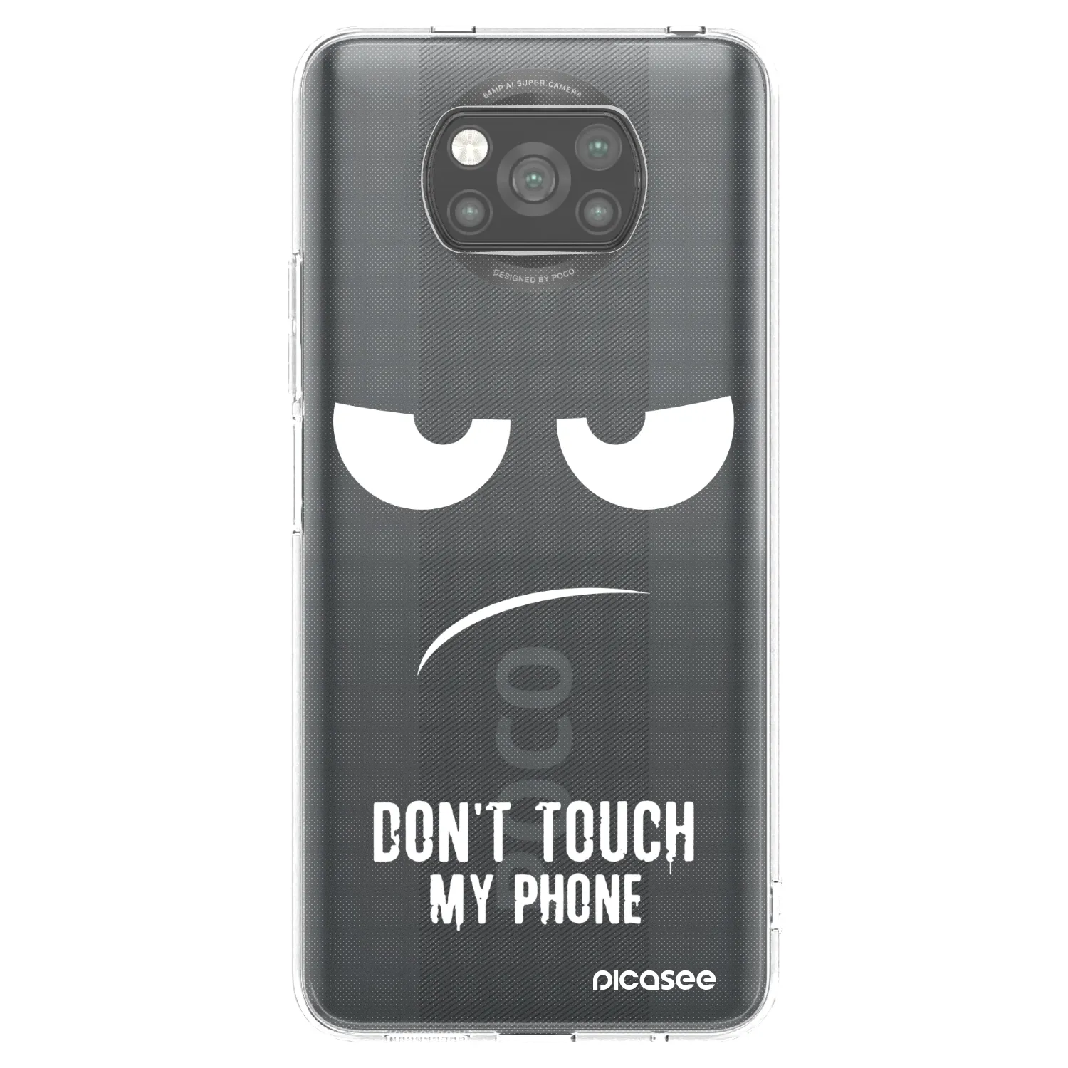 Picasee silikonowe czarne etui na Xiaomi Poco X3 - Don't Touch My Phone
