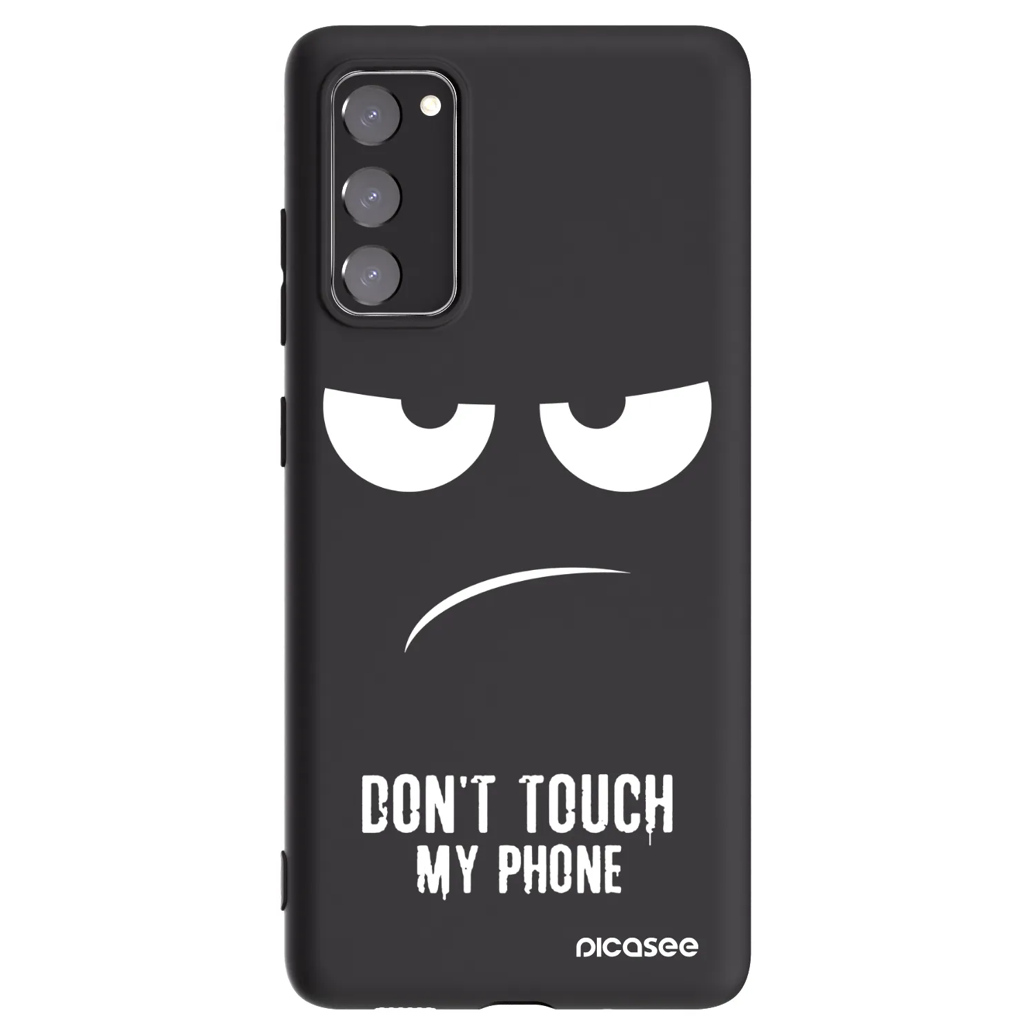 Picasee silikonowe czarne etui na Samsung Galaxy S20 FE - Don't Touch My Phone