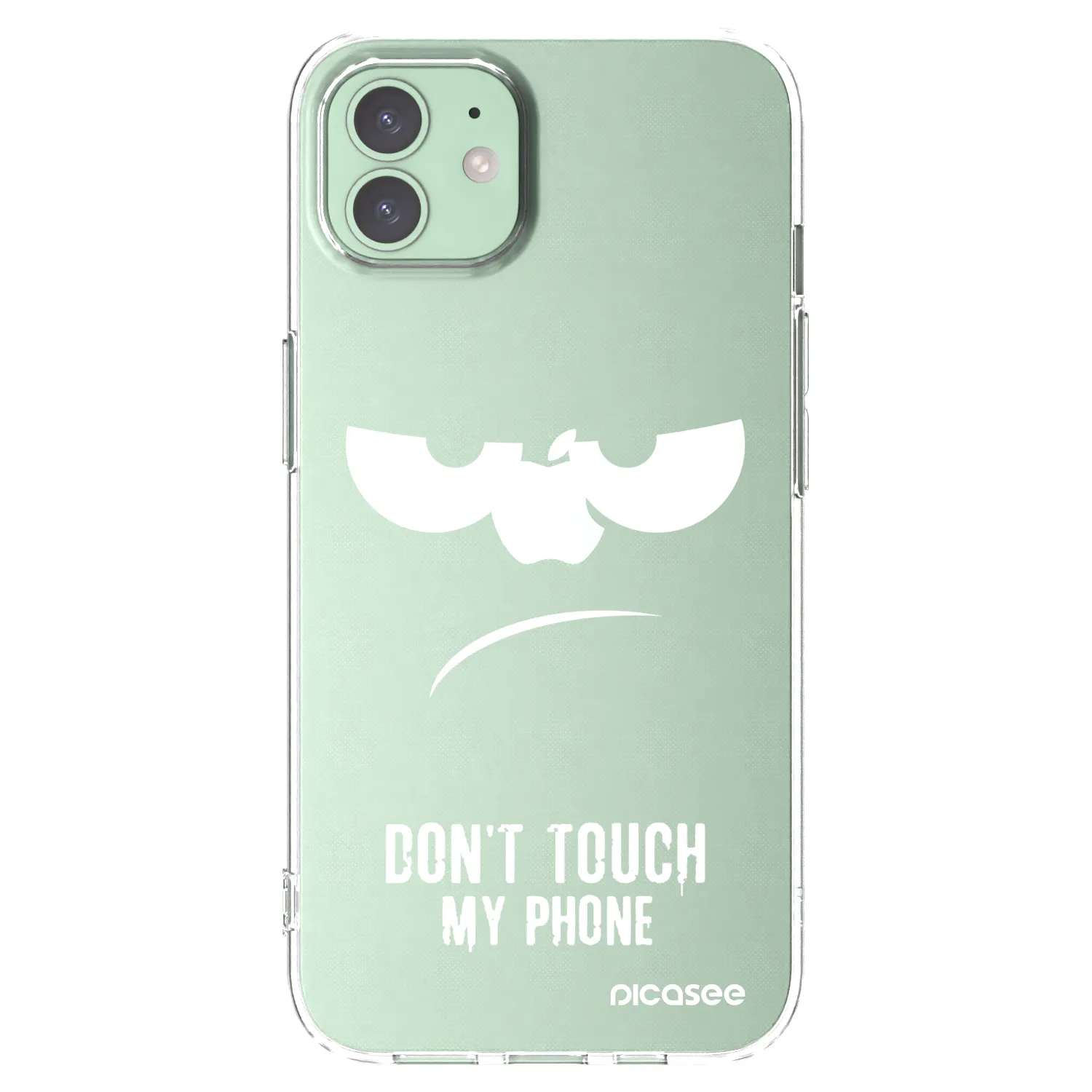 Picasee silikonowe przeźroczyste etui na Apple iPhone 12 Pro - Don't Touch My Phone