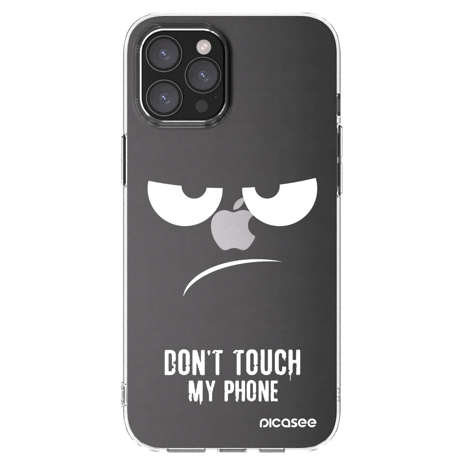 Picasee silikonowe przeźroczyste etui na Apple iPhone 12 Pro Max - Don't Touch My Phone