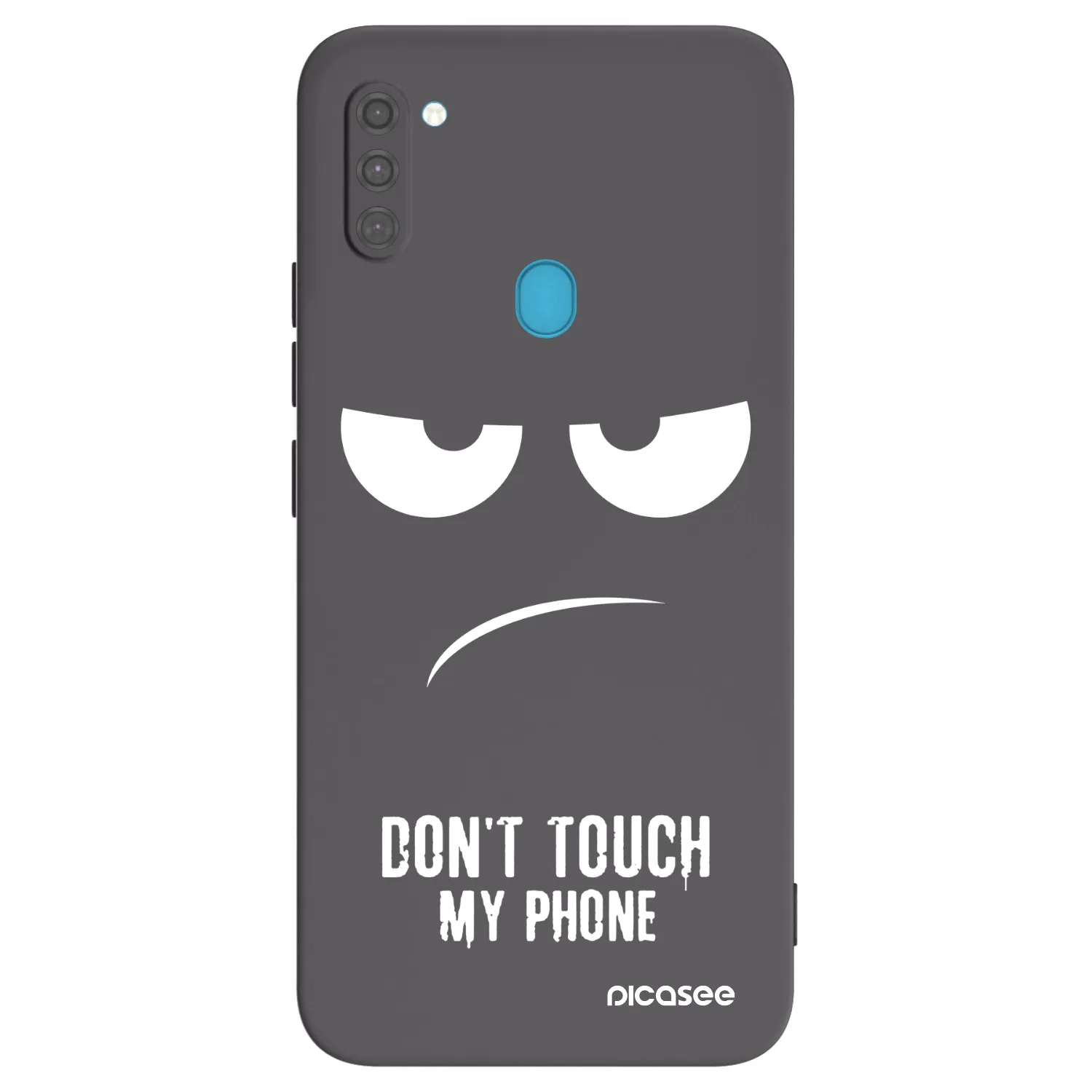 Picasee silikonowe czarne etui na Samsung Galaxy M11 - Don't Touch My Phone