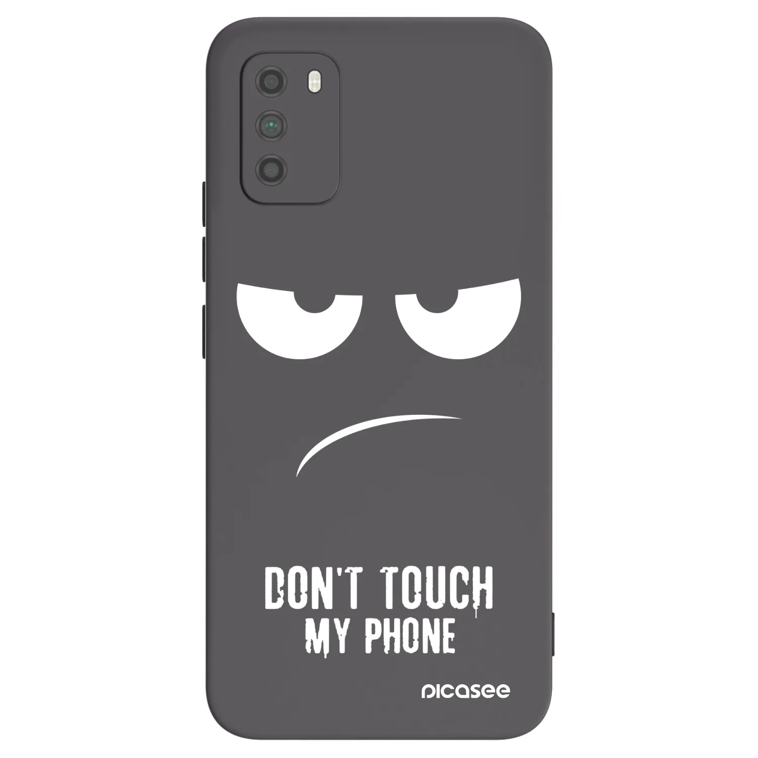 Picasee silikonowe czarne etui na Xiaomi Poco M3 - Don't Touch My Phone