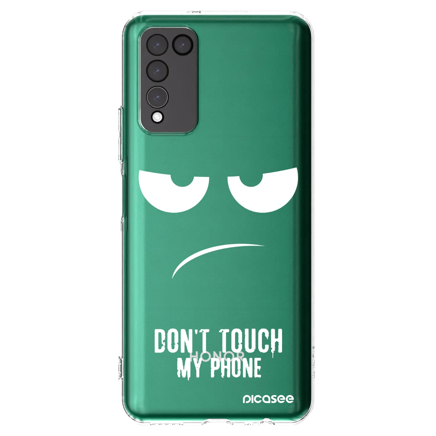 Picasee silikonowe przeźroczyste etui na Honor 10X Lite - Don't Touch My Phone