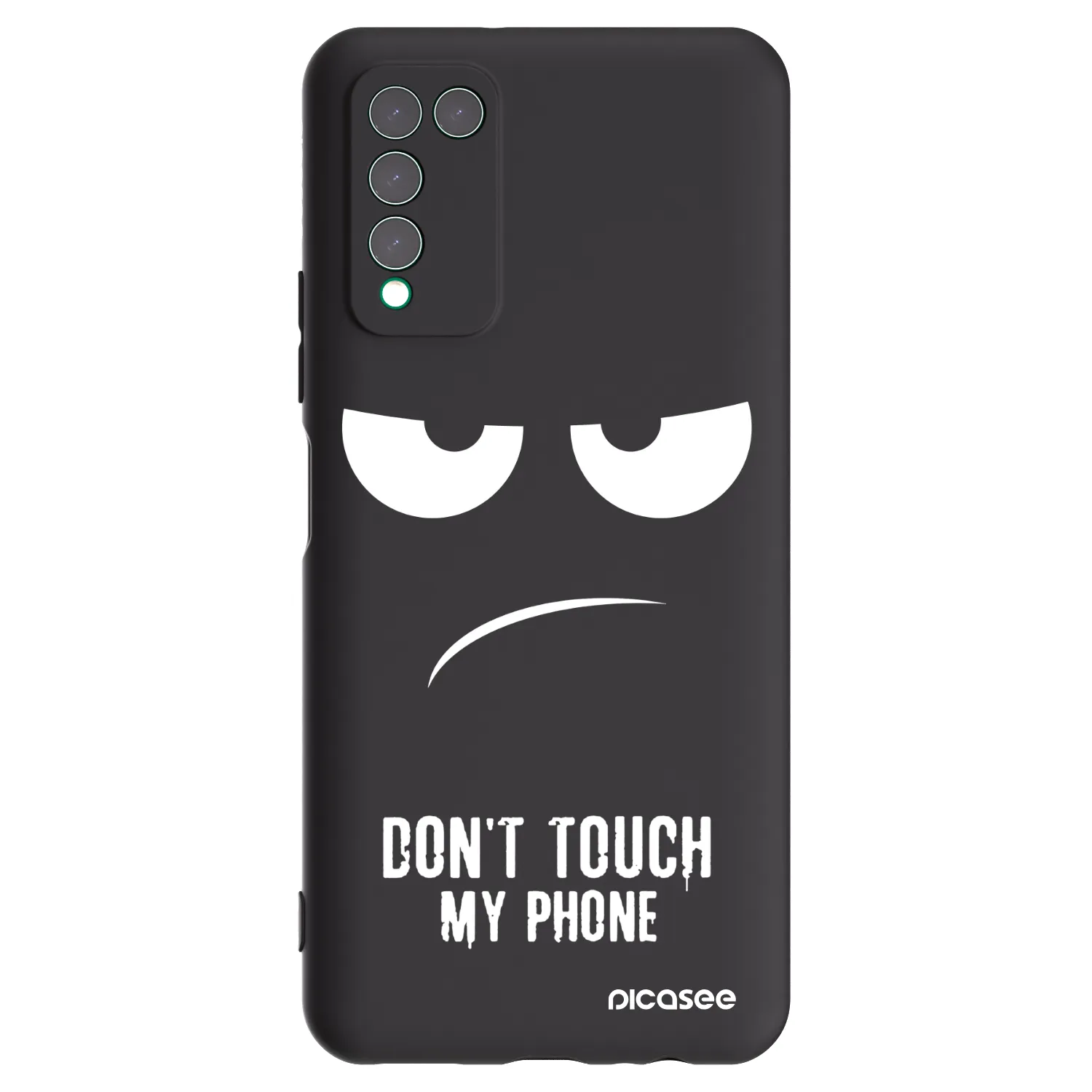 Picasee silikonowe czarne etui na Honor 10X Lite - Don't Touch My Phone