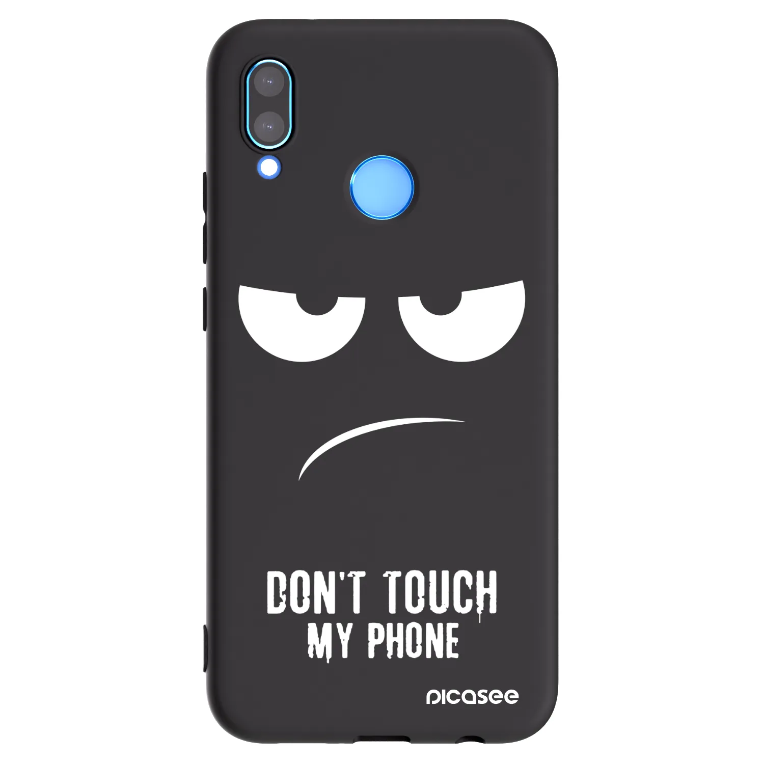 Picasee silikonowe czarne etui na Huawei P20 Lite - Don't Touch My Phone