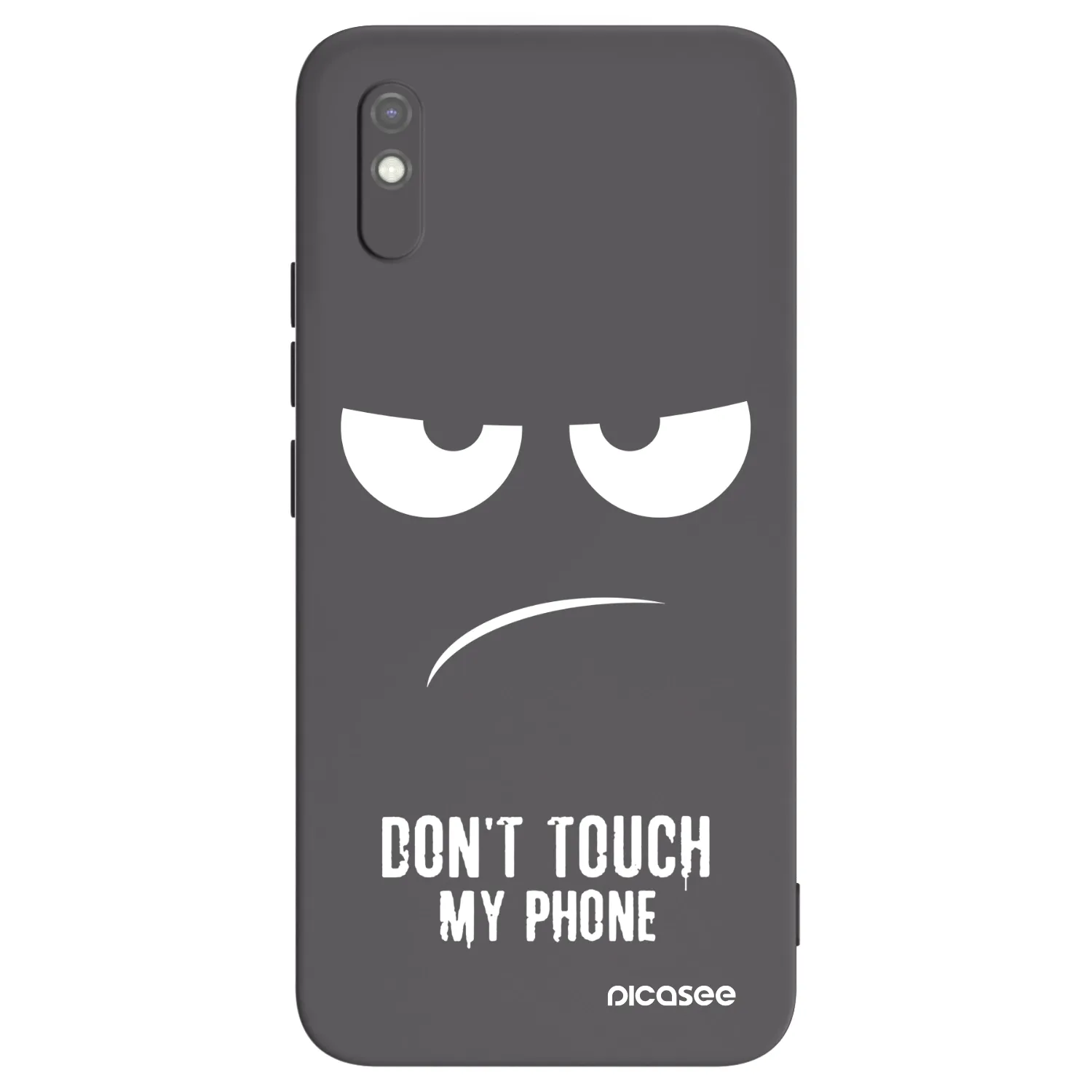 Picasee silikonowe czarne etui na Xiaomi Redmi 9AT - Don't Touch My Phone
